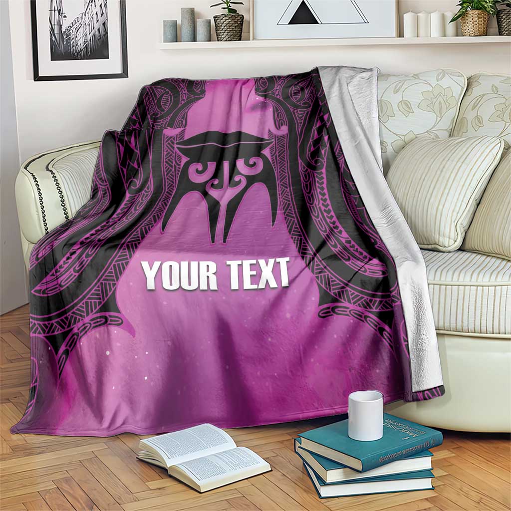 Personalised Moko Kauae New Zealand Blanket Maori Chin Tattoo Pink - Polynesian Pride