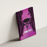 Personalised Moko Kauae New Zealand Canvas Wall Art Maori Chin Tattoo Pink LT14 - Polynesian Pride