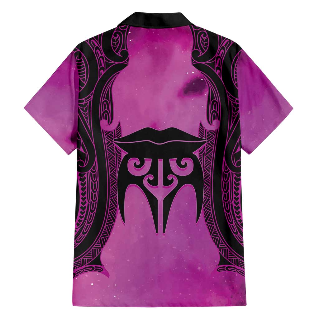 Personalised Moko Kauae New Zealand Hawaiian Shirt Maori Chin Tattoo Pink - Polynesian Pride