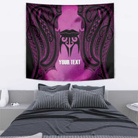 Personalised Moko Kauae New Zealand Tapestry Maori Chin Tattoo Pink - Polynesian Pride