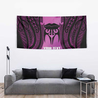 Personalised Moko Kauae New Zealand Tapestry Maori Chin Tattoo Pink - Polynesian Pride