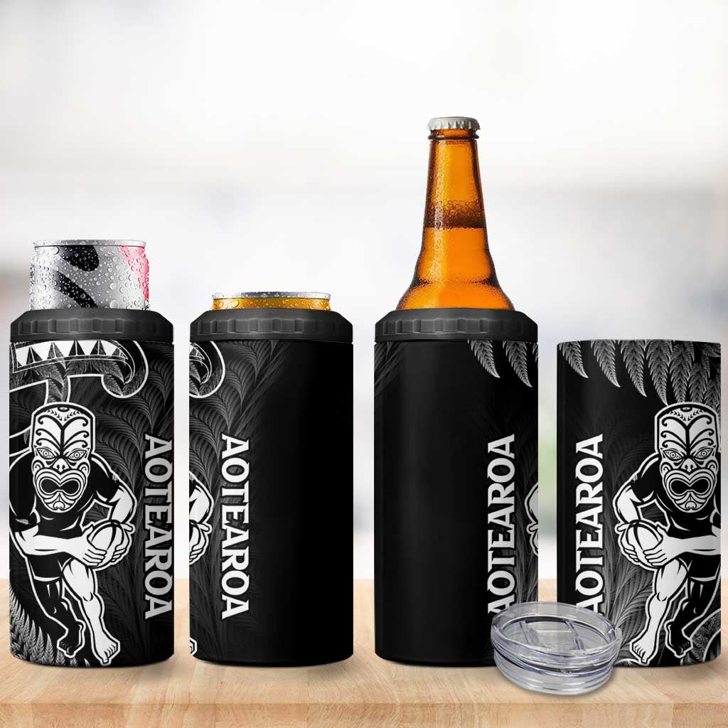 New Zealand Silver Fern Rugby 4 in 1 Can Cooler Tumbler All Black Koru Maori
