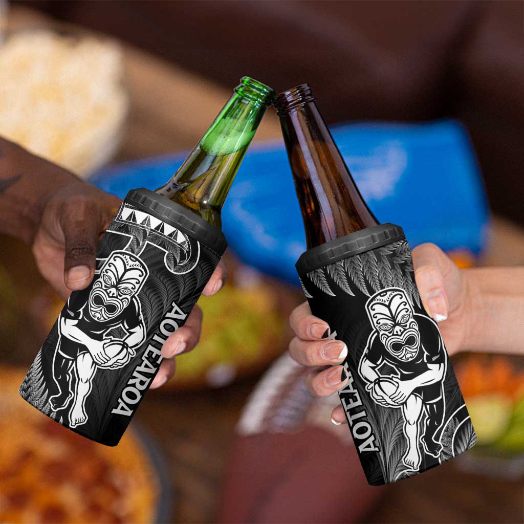 New Zealand Silver Fern Rugby 4 in 1 Can Cooler Tumbler All Black Koru Maori