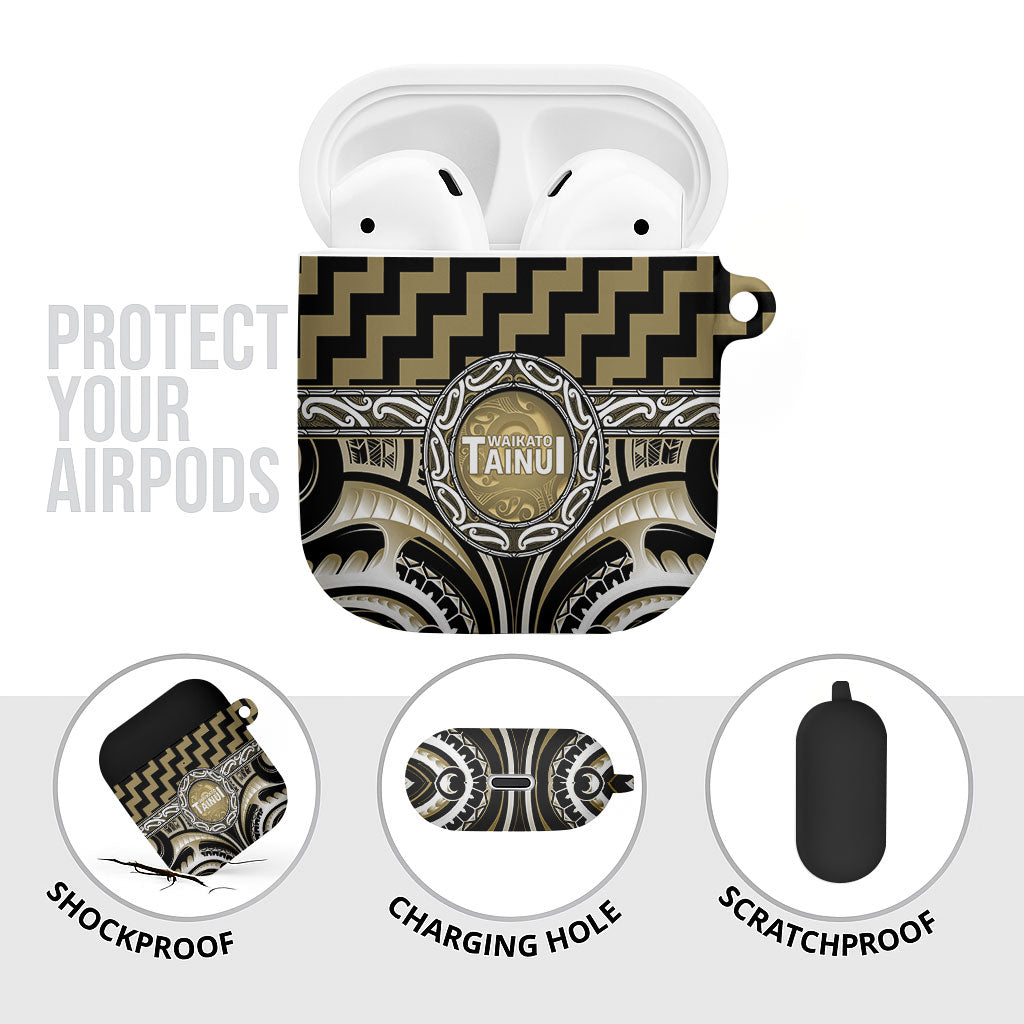 Aotearoa Waikato Tainui AirPods Case Maori Iwi Poutama Puhoro Tattoo LT14 - Polynesian Pride