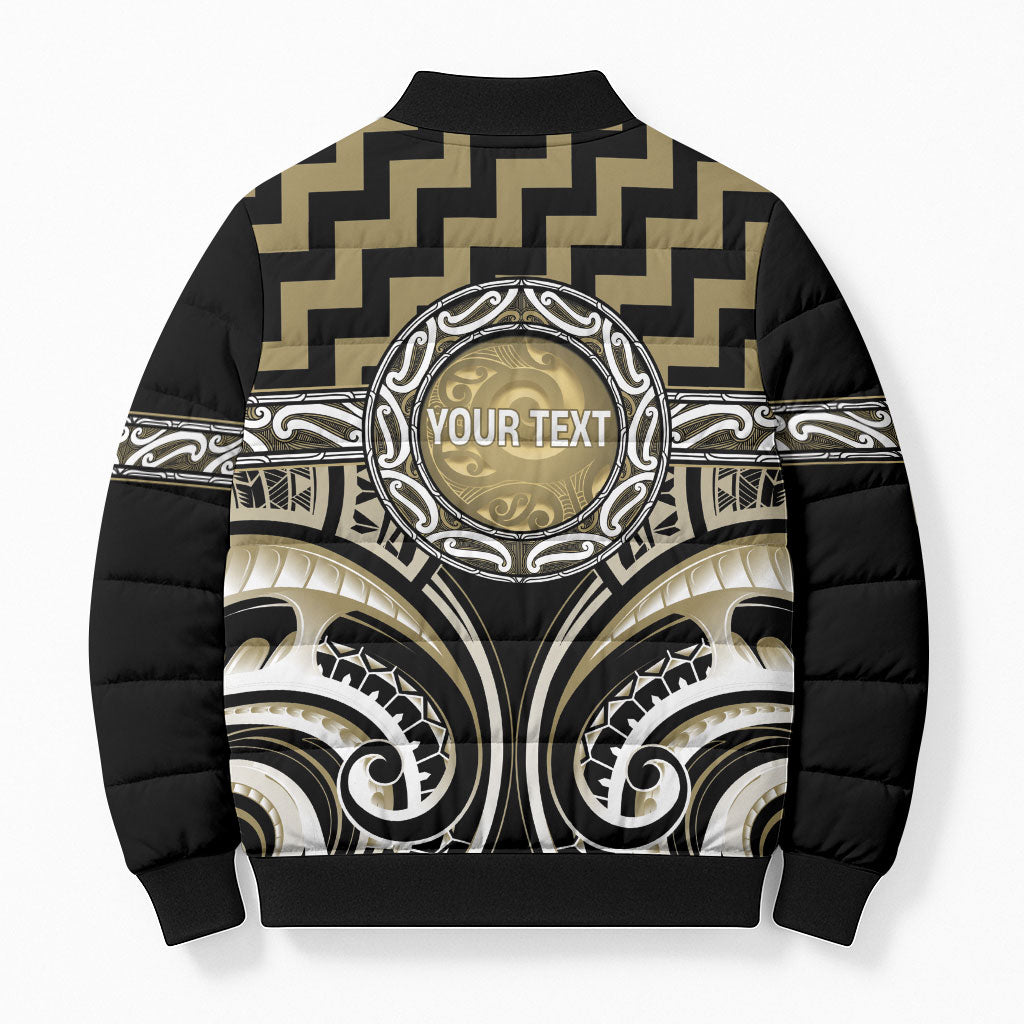 Aotearoa Waikato Tainui Personalised Bomber Puffer Jacket Maori Iwi Poutama Puhoro Tattoo LT14 - Polynesian Pride