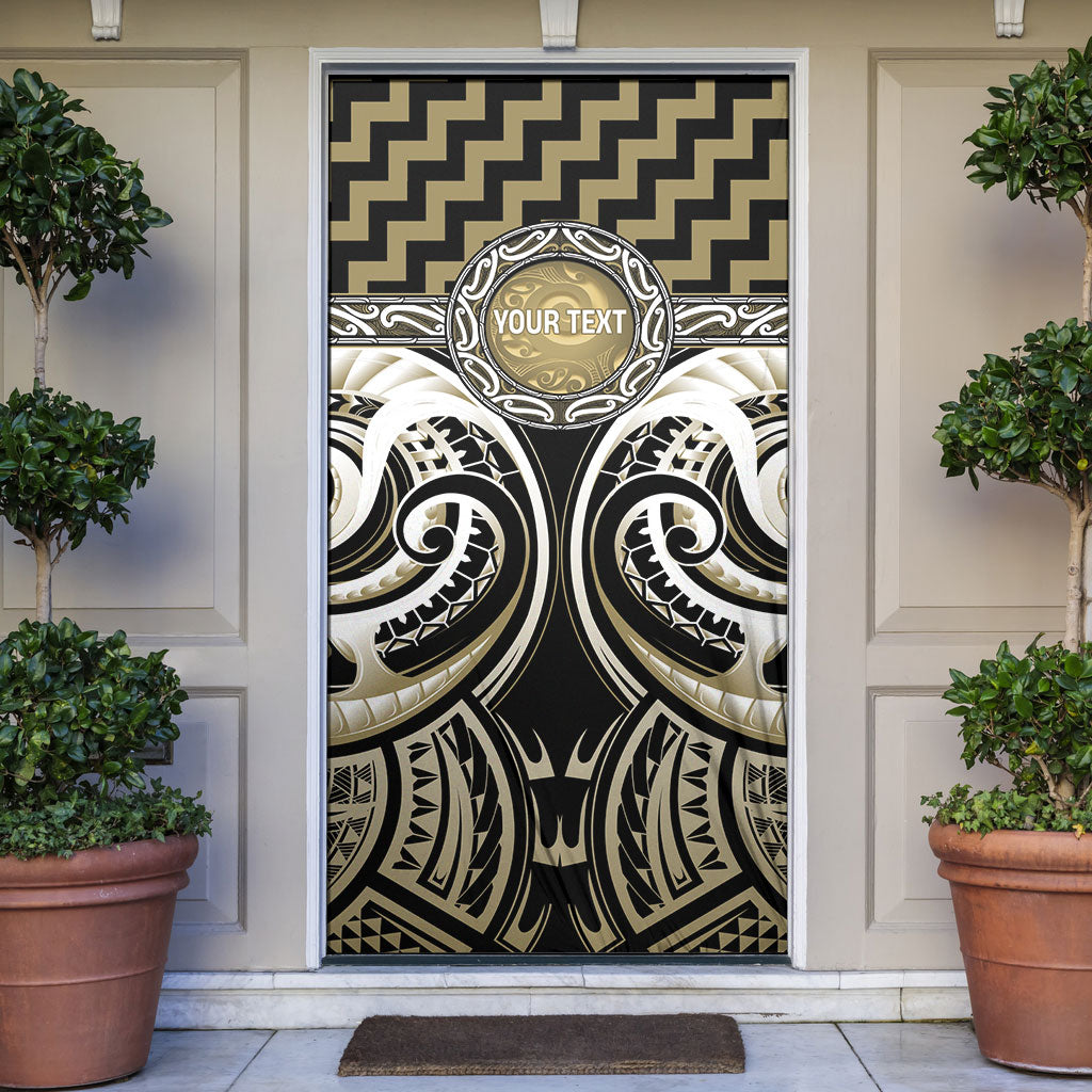 Aotearoa Waikato Tainui Personalised Door Cover Maori Iwi Poutama Puhoro Tattoo