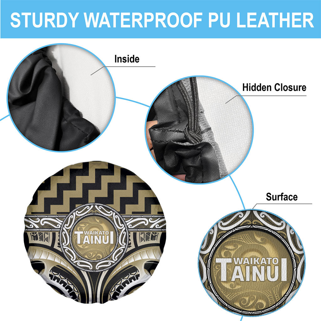 Aotearoa Waikato Tainui Spare Tire Cover Maori Iwi Poutama Puhoro Tattoo LT14 - Polynesian Pride