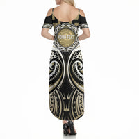 Aotearoa Waikato Tainui Personalised Summer Maxi Dress Maori Iwi Poutama Puhoro Tattoo LT14 - Polynesian Pride