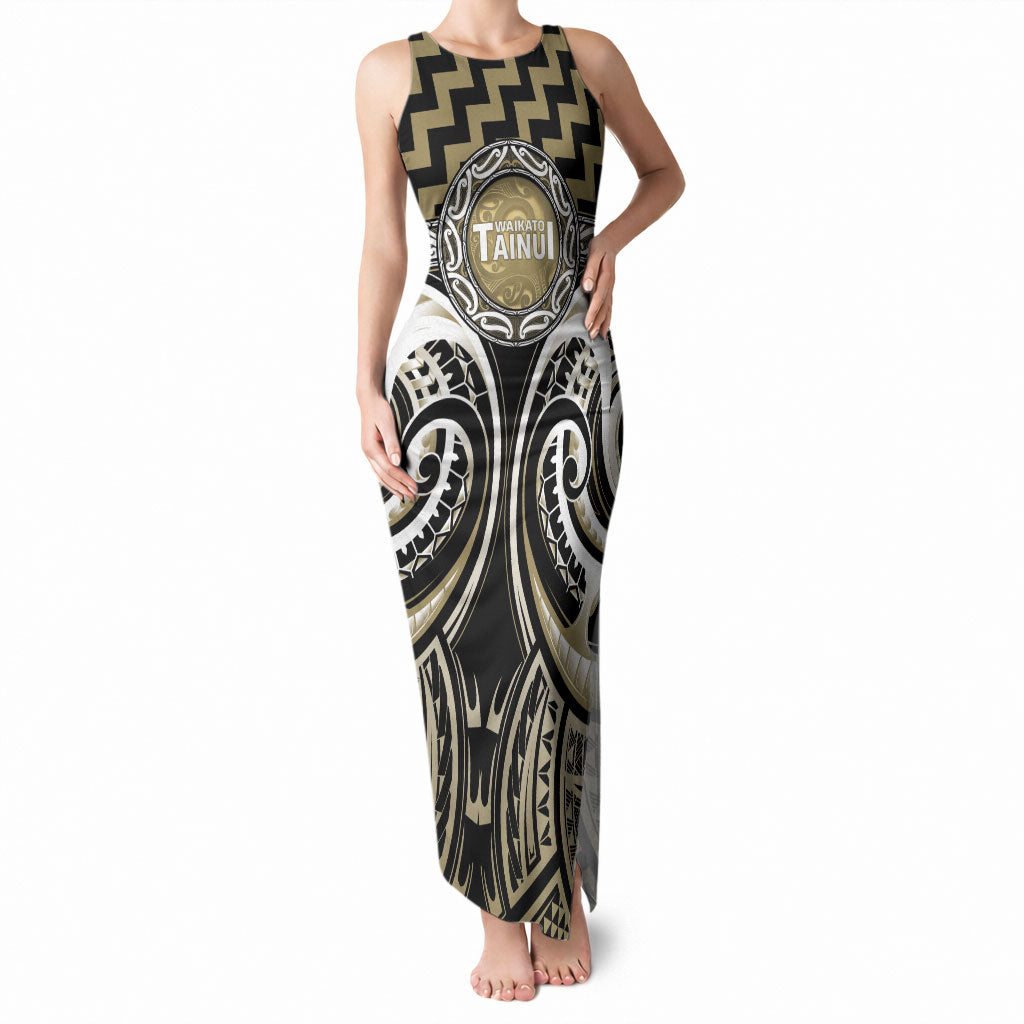 Aotearoa Waikato Tainui Personalised Tank Maxi Dress Maori Iwi Poutama Puhoro Tattoo