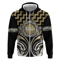 Aotearoa Waikato Tainui Personalised Zip Hoodie Maori Iwi Poutama Puhoro Tattoo LT14 Zip Hoodie Old Yellow - Polynesian Pride