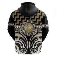 Aotearoa Waikato Tainui Personalised Zip Hoodie Maori Iwi Poutama Puhoro Tattoo LT14 - Polynesian Pride