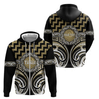 Aotearoa Waikato Tainui Personalised Zip Hoodie Maori Iwi Poutama Puhoro Tattoo LT14 - Polynesian Pride