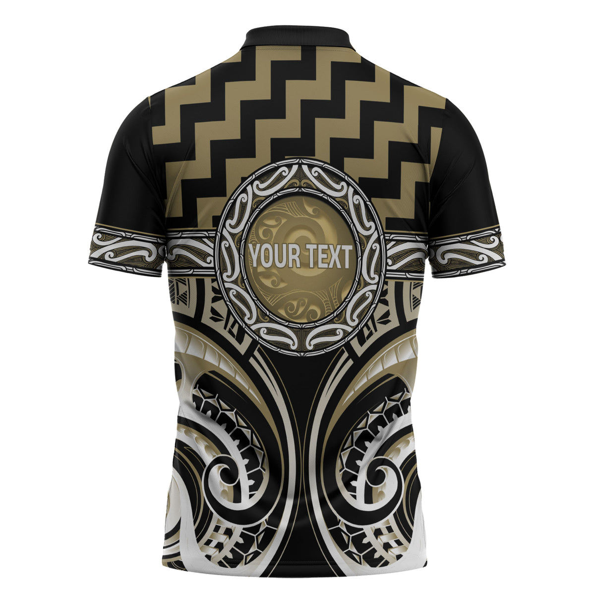 Aotearoa Waikato Tainui Personalised Zipper Polo Shirt Maori Iwi Poutama Puhoro Tattoo LT14 - Polynesian Pride