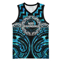 Aotearoa Ngati Kahungunu Personalised Basketball Jersey Maori Iwi Poutama Puhoro Tattoo LT14 Unisex Turquoise - Polynesian Pride