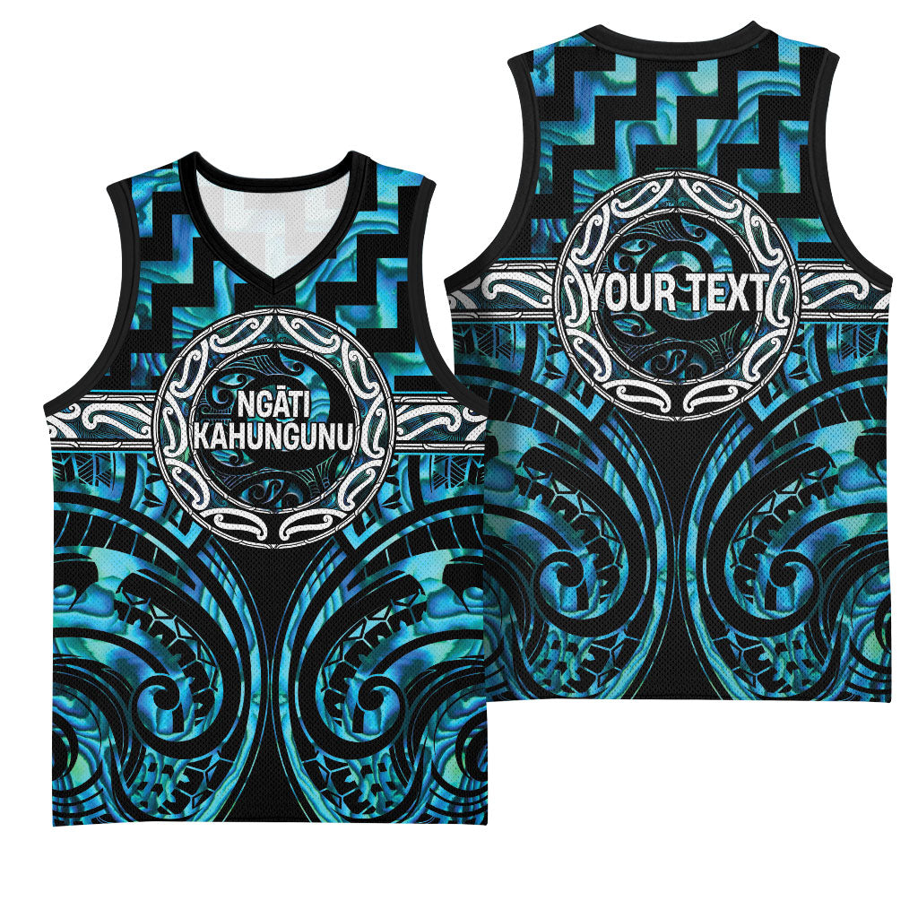 Aotearoa Ngati Kahungunu Personalised Basketball Jersey Maori Iwi Poutama Puhoro Tattoo LT14 - Polynesian Pride