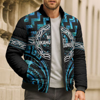 Aotearoa Ngati Kahungunu Personalised Bomber Puffer Jacket Maori Iwi Poutama Puhoro Tattoo LT14 - Polynesian Pride