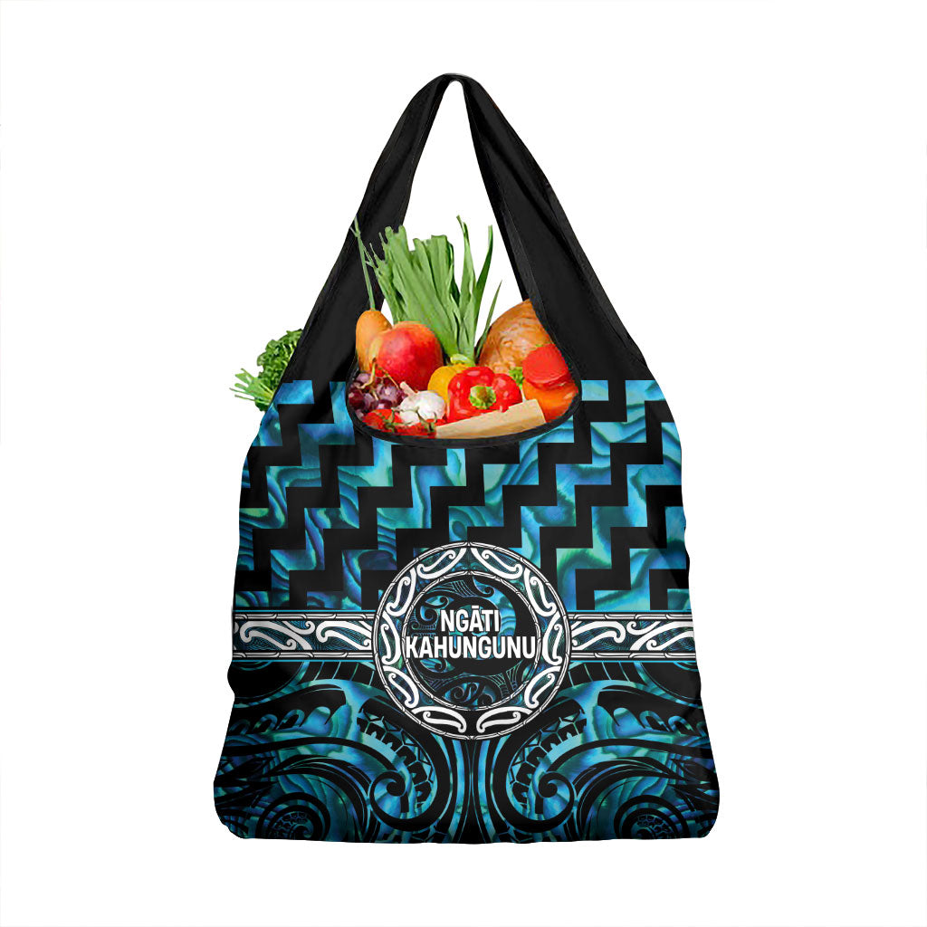 Aotearoa Ngati Kahungunu Grocery Bag Maori Iwi Poutama Puhoro Tattoo