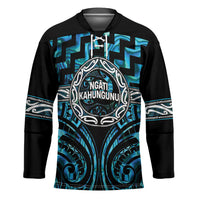 Aotearoa Ngati Kahungunu Personalised Hockey Jersey Maori Iwi Poutama Puhoro Tattoo LT14 Unisex Turquoise - Polynesian Pride