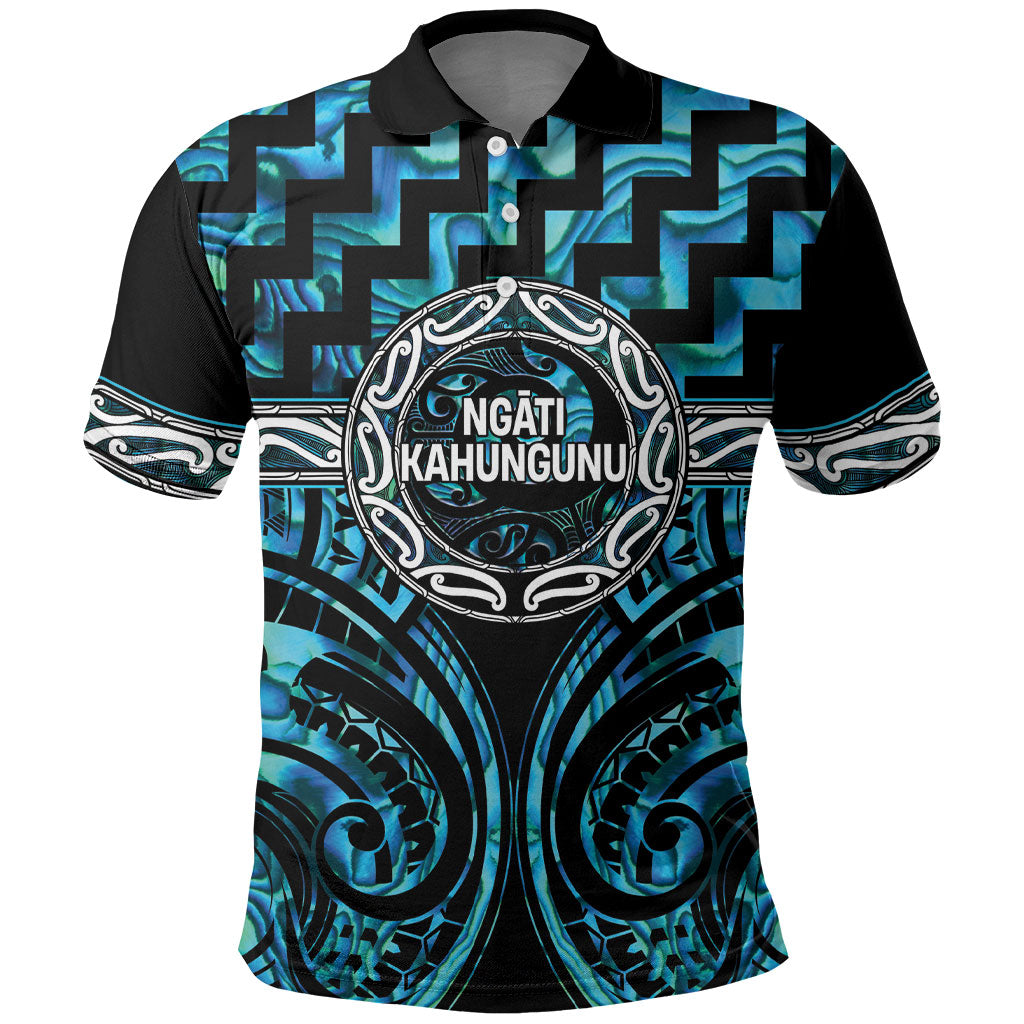 Aotearoa Ngati Kahungunu Personalised Polo Shirt Maori Iwi Poutama Puhoro Tattoo LT14 Turquoise - Polynesian Pride