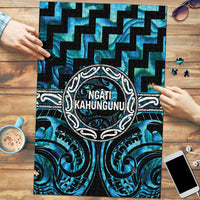 Aotearoa Ngati Kahungunu Puzzle Maori Iwi Poutama Puhoro Tattoo LT14 Turquoise - Polynesian Pride
