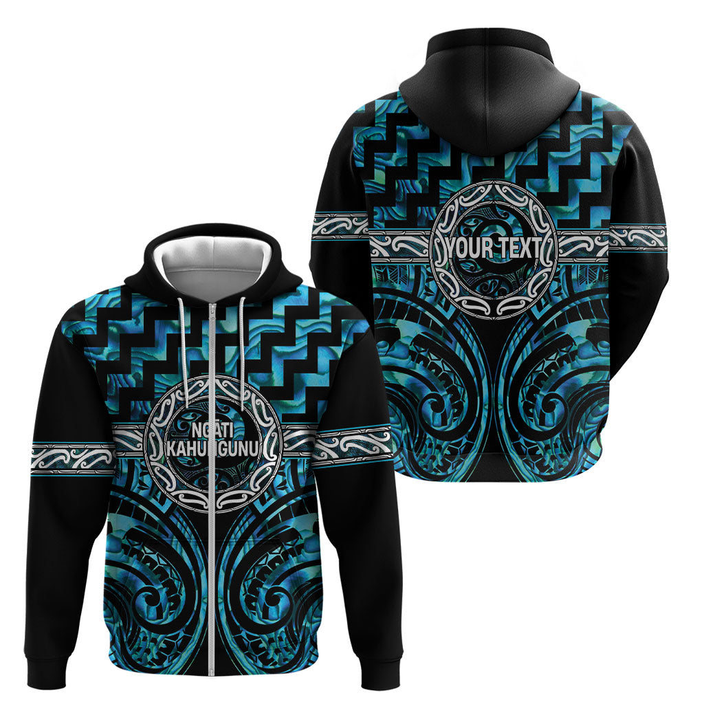 Aotearoa Ngati Kahungunu Personalised Zip Hoodie Maori Iwi Poutama Puhoro Tattoo LT14 - Polynesian Pride