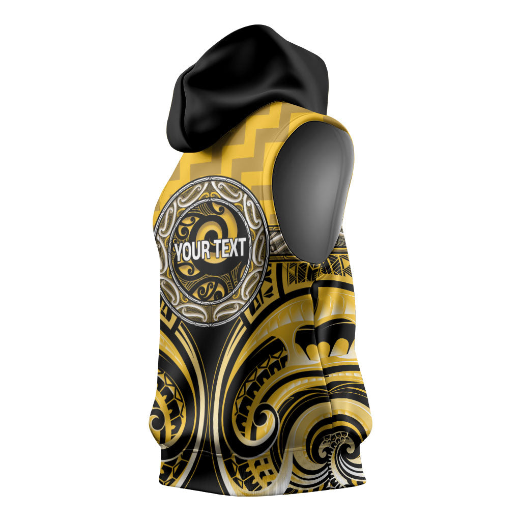 Aotearoa Ngati Whatua Personalised Sleeveless Hoodie Maori Iwi Poutama Puhoro Tattoo LT14 - Polynesian Pride