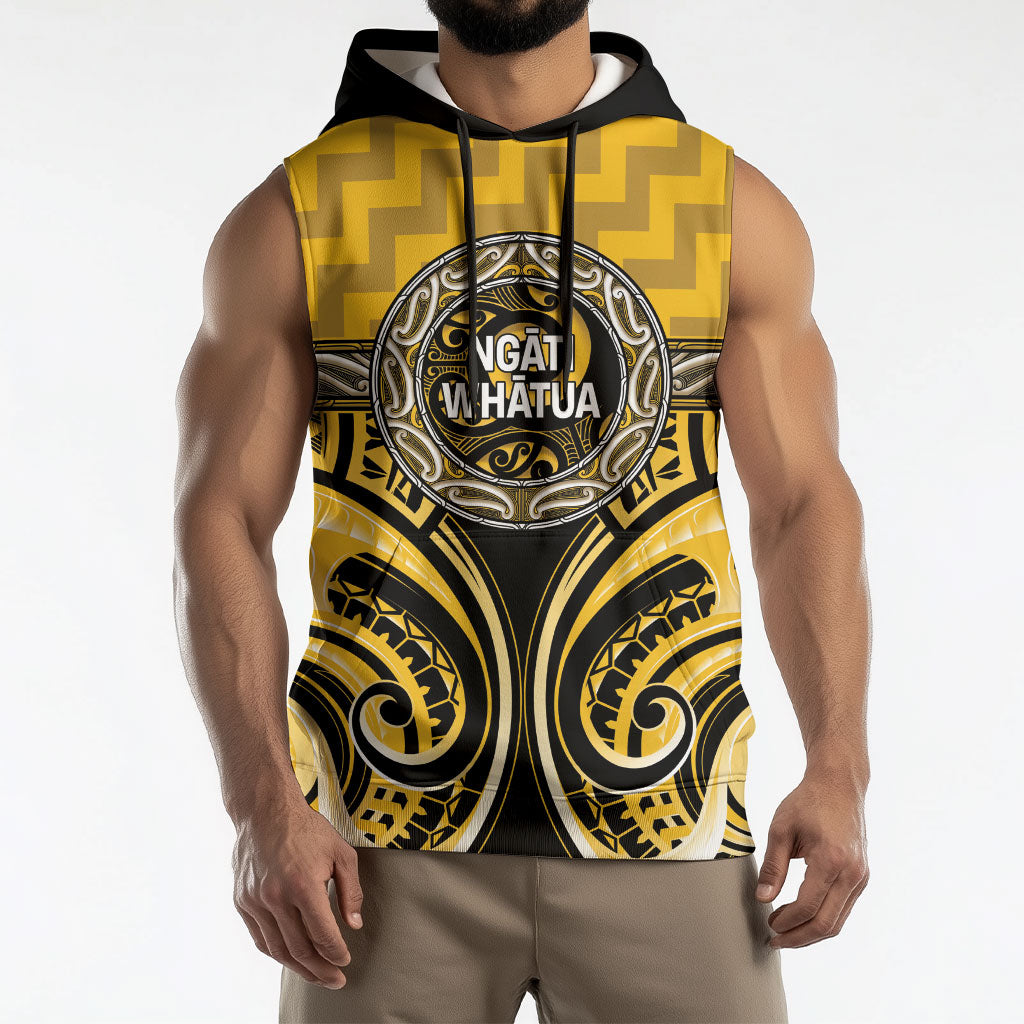 Aotearoa Ngati Whatua Personalised Sleeveless Hoodie Maori Iwi Poutama Puhoro Tattoo LT14 - Polynesian Pride