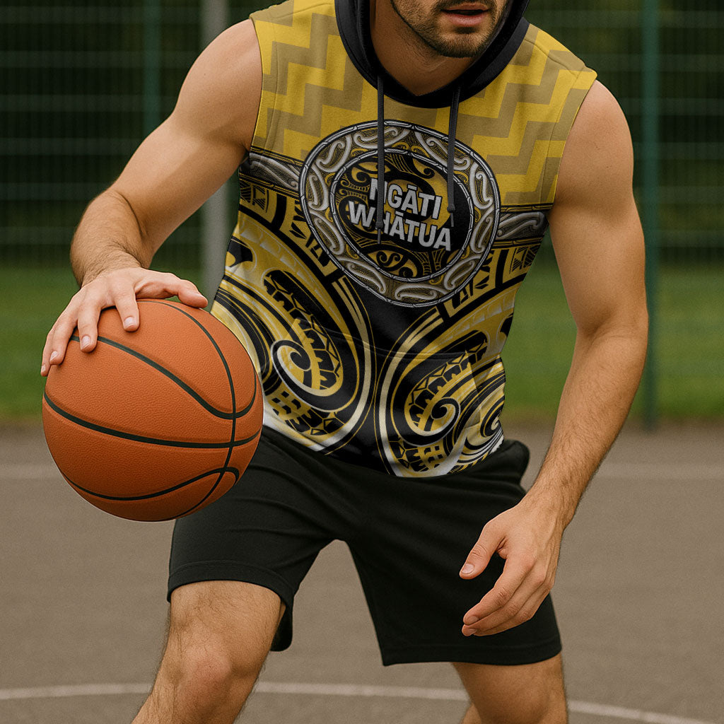 Aotearoa Ngati Whatua Personalised Sleeveless Hoodie Maori Iwi Poutama Puhoro Tattoo LT14 - Polynesian Pride
