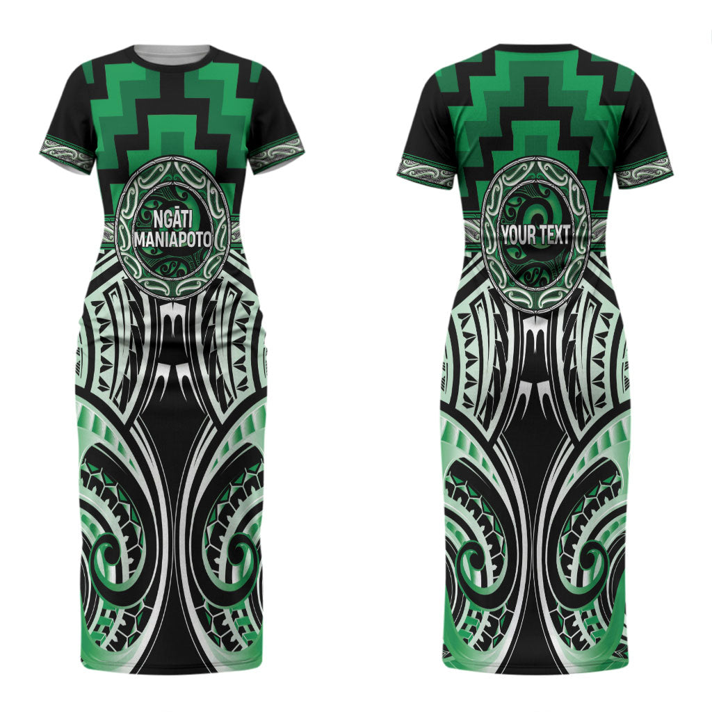 Aotearoa Ngati Maniapoto Personalised Couples Matching Short Sleeve Bodycon Dress and Long Sleeve Button Shirt Maori Iwi Poutama Puhoro Tattoo LT14 - Polynesian Pride