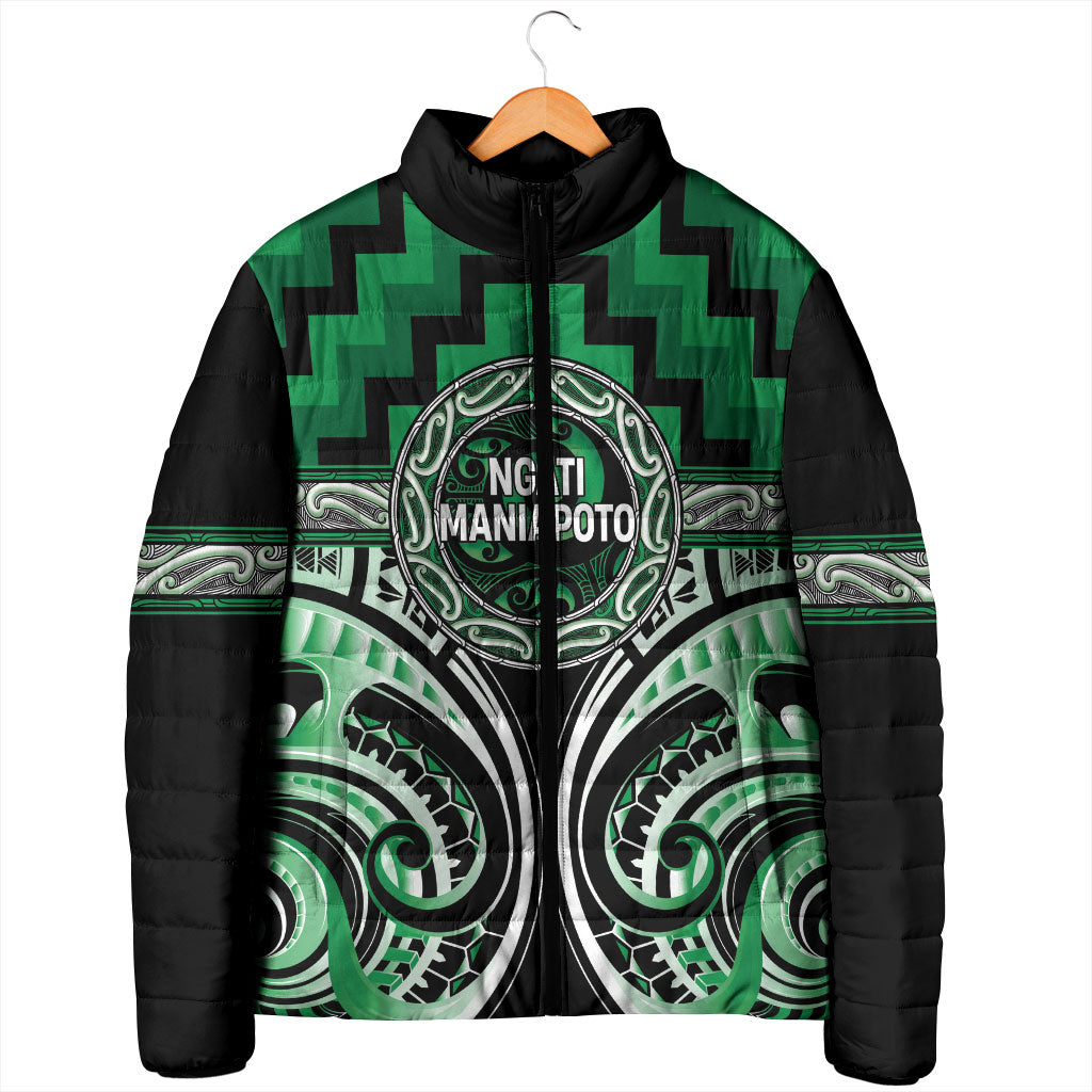 Aotearoa Ngati Maniapoto Personalised Padded Jacket Maori Iwi Poutama Puhoro Tattoo LT14 - Polynesian Pride