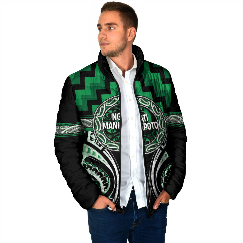 Aotearoa Ngati Maniapoto Personalised Padded Jacket Maori Iwi Poutama Puhoro Tattoo LT14 - Polynesian Pride