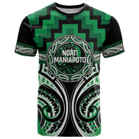 Aotearoa Ngati Maniapoto Personalised T Shirt Maori Iwi Poutama Puhoro Tattoo LT14 Green - Polynesian Pride