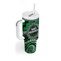 Aotearoa Ngati Maniapoto Personalised Tumbler With Handle Maori Iwi Poutama Puhoro Tattoo LT14 - Polynesian Pride
