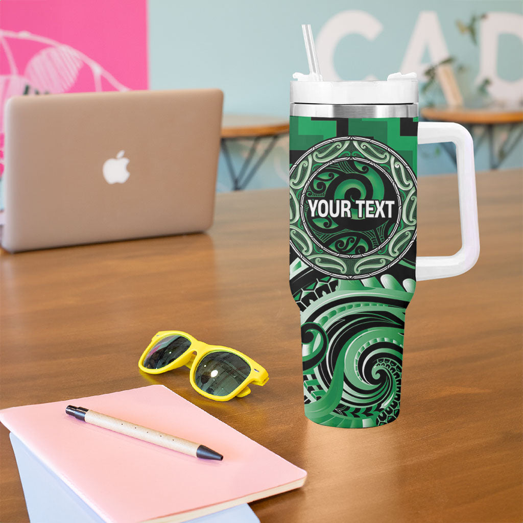 Aotearoa Ngati Maniapoto Personalised Tumbler With Handle Maori Iwi Poutama Puhoro Tattoo LT14 - Polynesian Pride