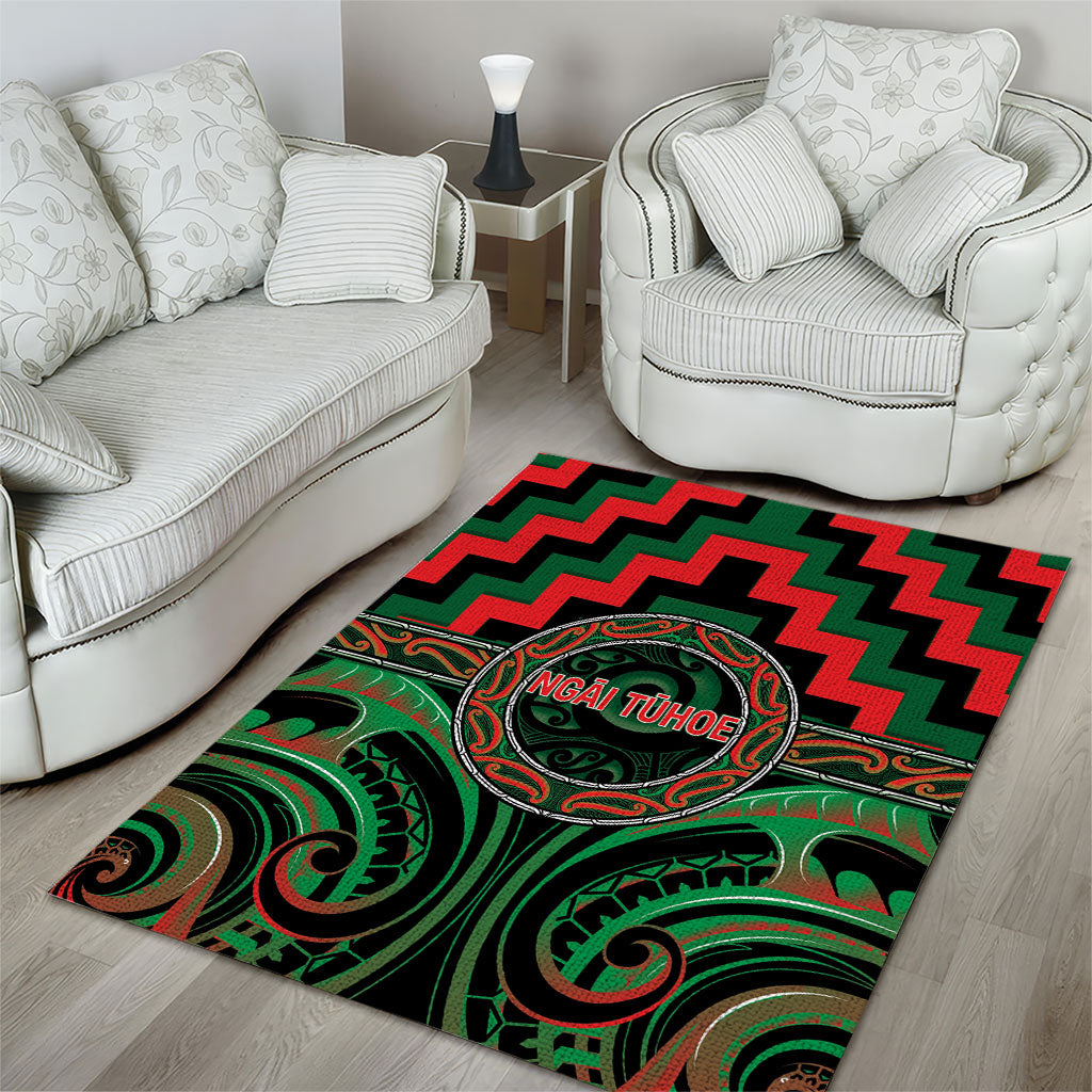 Aotearoa Ngai Tuhoe Area Rug Maori Iwi Poutama Puhoro Tattoo LT14 - Polynesian Pride