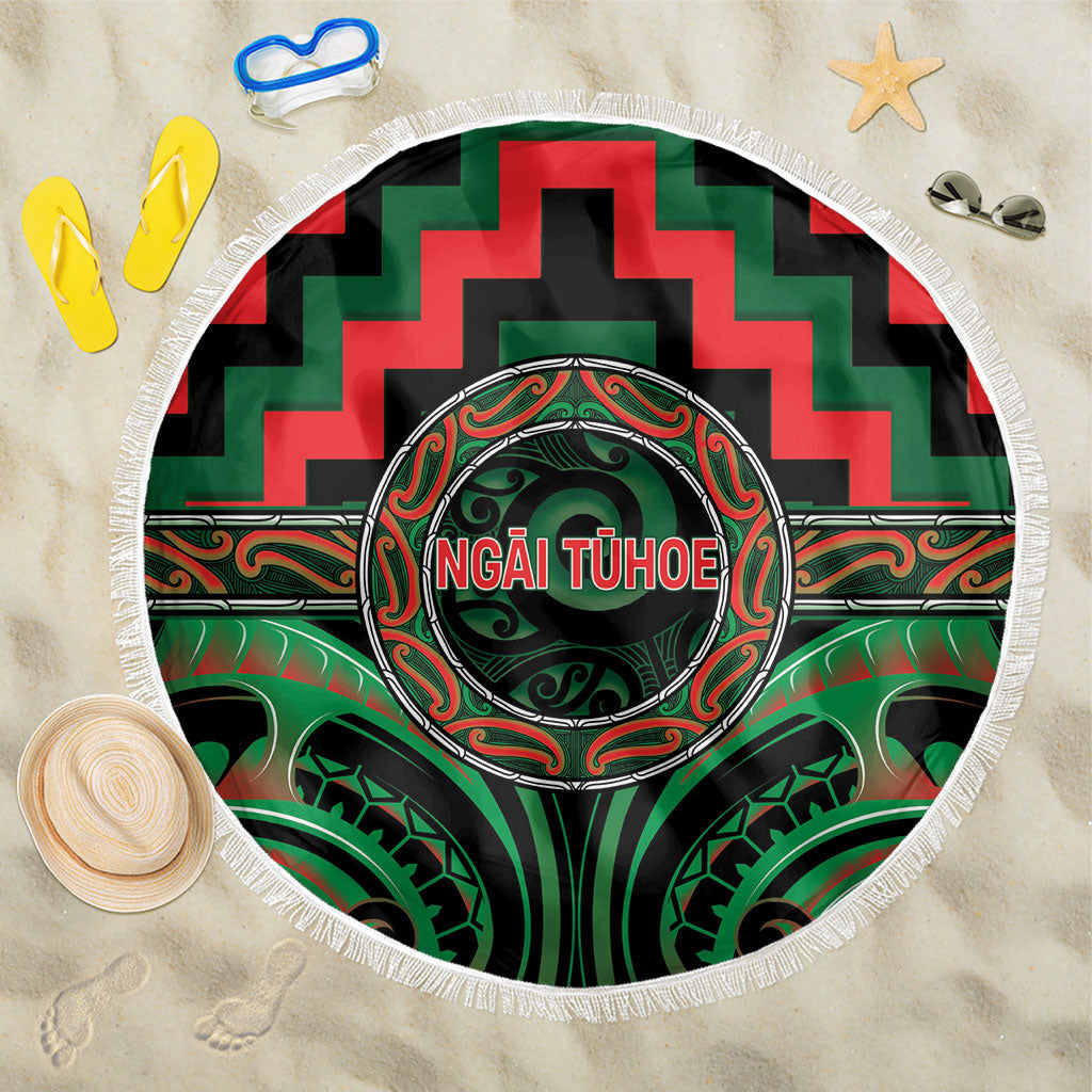 Aotearoa Ngai Tuhoe Beach Blanket Maori Iwi Poutama Puhoro Tattoo