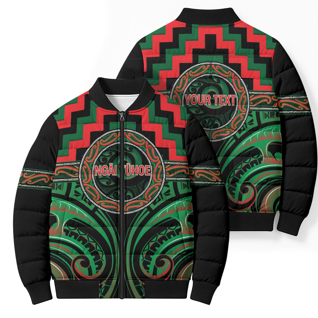Aotearoa Ngai Tuhoe Personalised Bomber Puffer Jacket Maori Iwi Poutama Puhoro Tattoo LT14 - Polynesian Pride