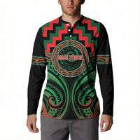 Aotearoa Ngai Tuhoe Personalised Button Sweatshirt Maori Iwi Poutama Puhoro Tattoo LT14 - Polynesian Pride