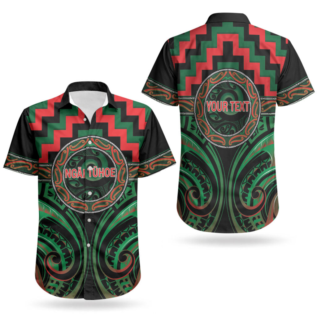 Aotearoa Ngai Tuhoe Personalised Couples Matching Off Shoulder Short Dress and Hawaiian Shirt Maori Iwi Poutama Puhoro Tattoo LT14 - Polynesian Pride