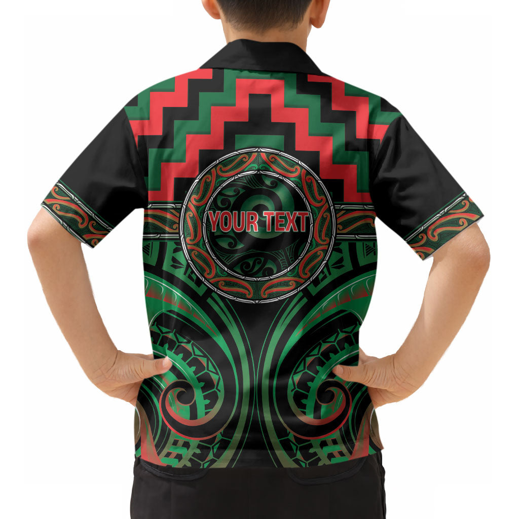 Aotearoa Ngai Tuhoe Personalised Kid Hawaiian Shirt Maori Iwi Poutama Puhoro Tattoo LT14 - Polynesian Pride