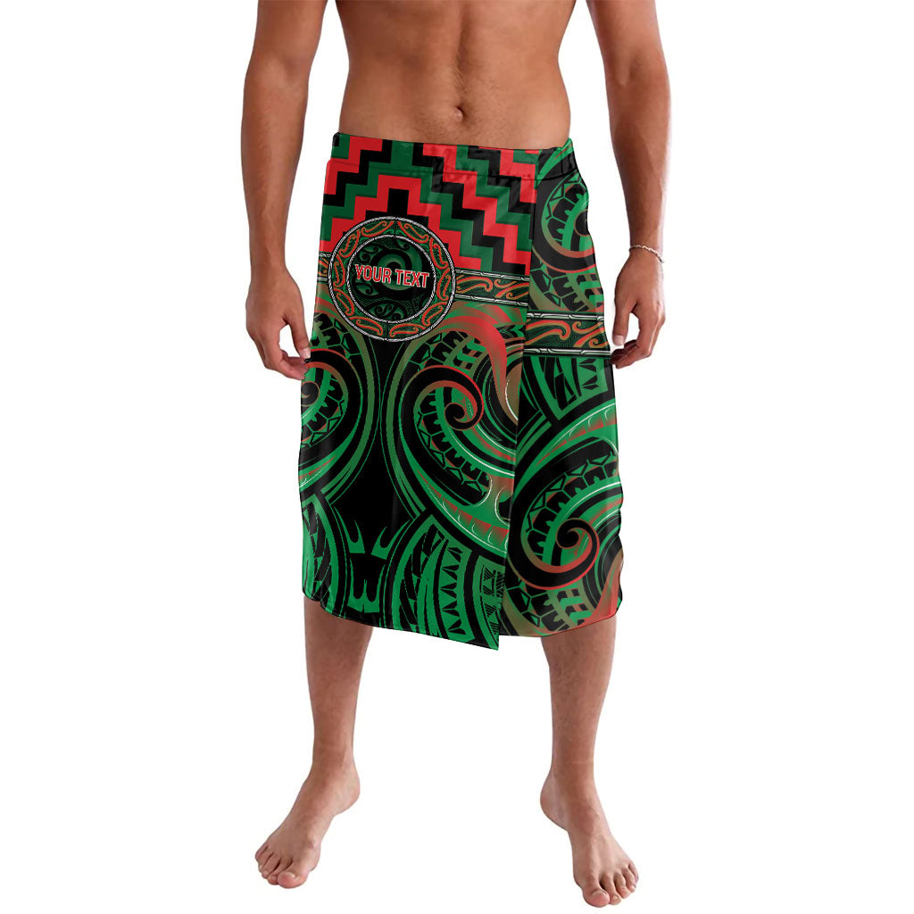Aotearoa Ngai Tuhoe Personalised Lavalava Maori Iwi Poutama Puhoro Tattoo LT14 Green - Polynesian Pride