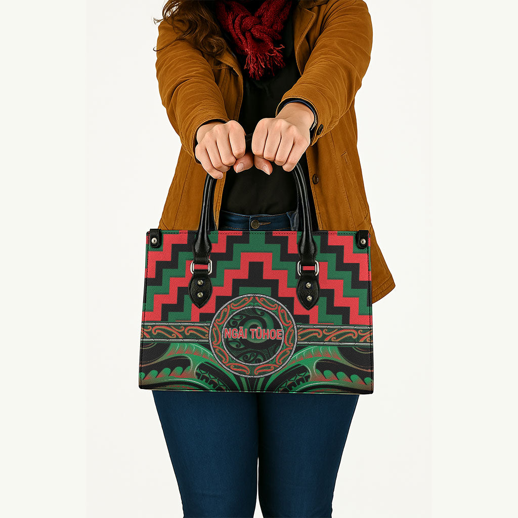 Aotearoa Ngai Tuhoe Leather Bag Maori Iwi Poutama Puhoro Tattoo LT14 - Polynesian Pride