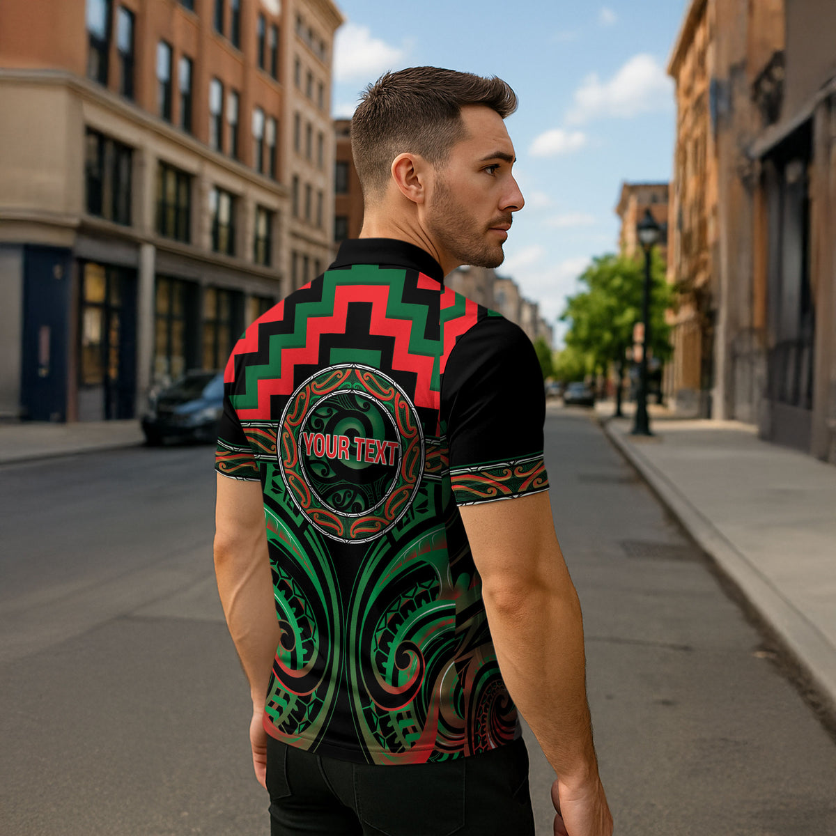 Aotearoa Ngai Tuhoe Personalised Zipper Polo Shirt Maori Iwi Poutama Puhoro Tattoo LT14 - Polynesian Pride