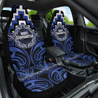 Aotearoa Ngati Tuwharetoa Car Seat Cover Maori Iwi Poutama Puhoro Tattoo LT14 One Size Blue - Polynesian Pride