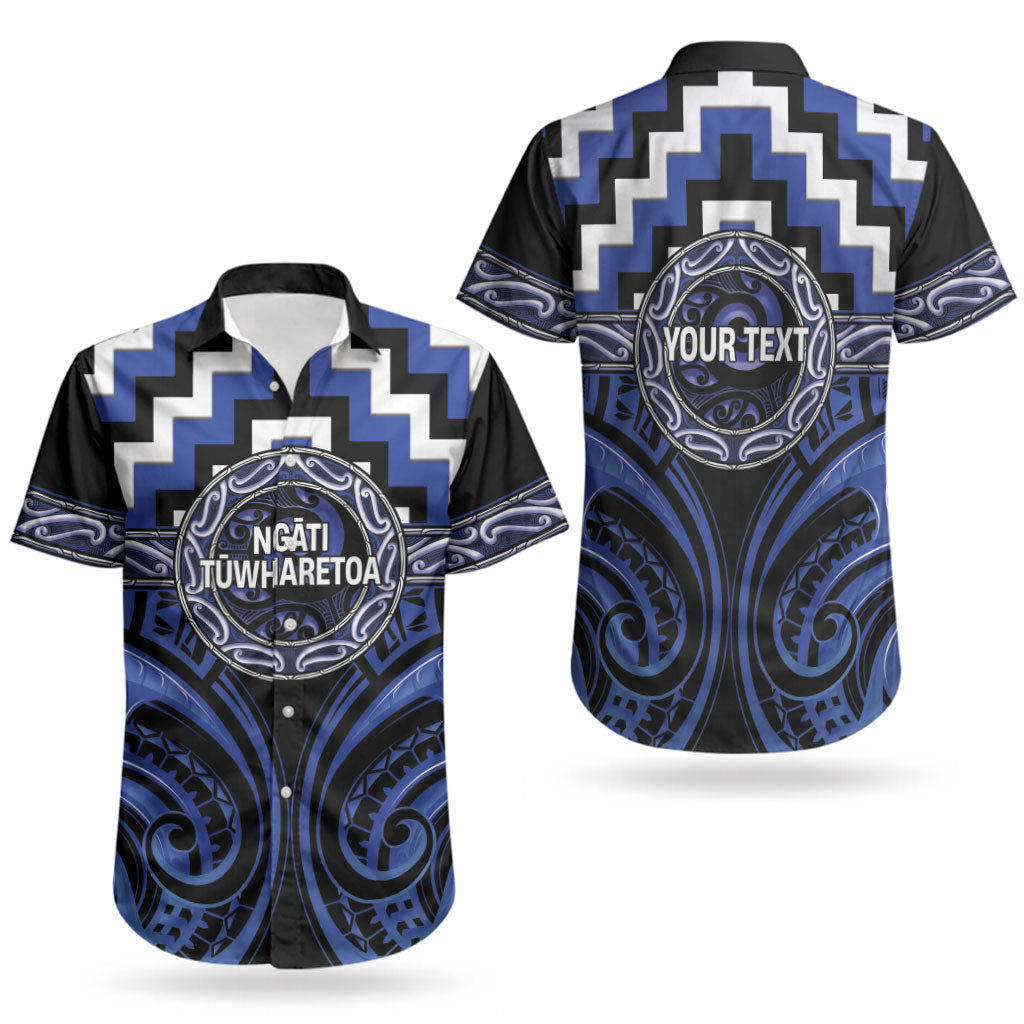 Aotearoa Ngati Tuwharetoa Personalised Couples Matching Short Sleeve Bodycon Dress and Hawaiian Shirt Maori Iwi Poutama Puhoro Tattoo LT14 - Polynesian Pride