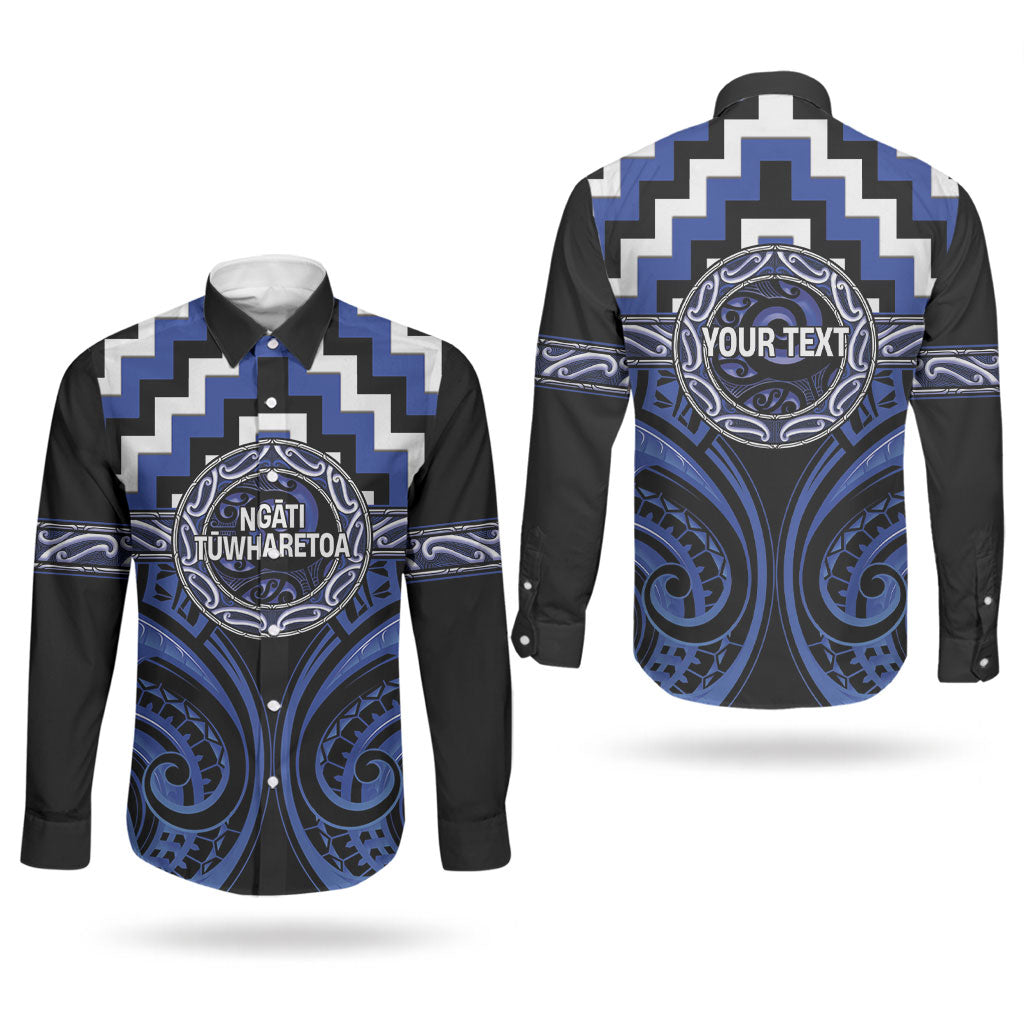 Aotearoa Ngati Tuwharetoa Personalised Couples Matching Short Sleeve Bodycon Dress and Long Sleeve Button Shirt Maori Iwi Poutama Puhoro Tattoo LT14 - Polynesian Pride