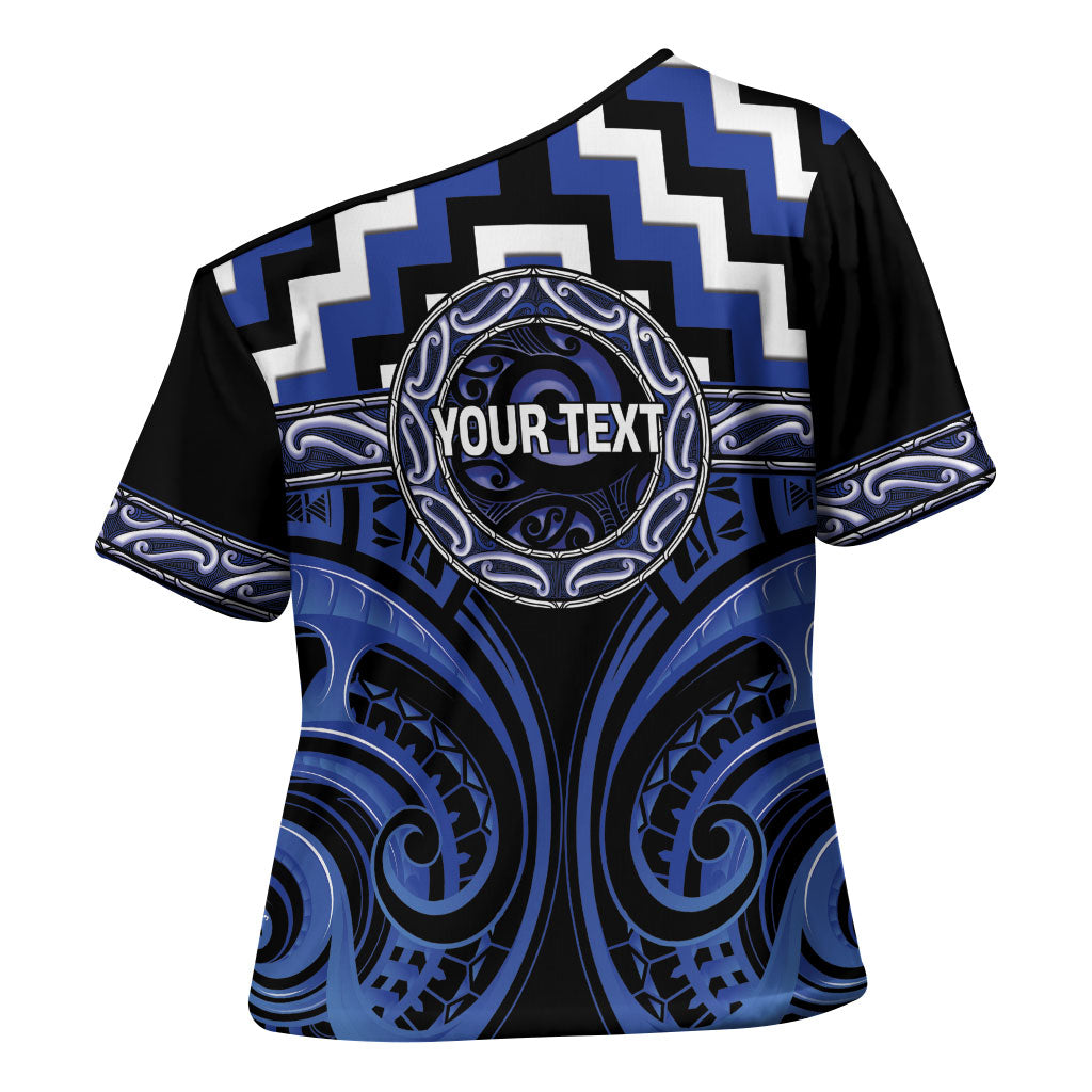 Aotearoa Ngati Tuwharetoa Personalised Cross Shoulder Shirt Maori Iwi Poutama Puhoro Tattoo LT14 - Polynesian Pride