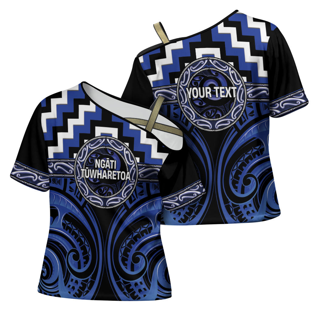 Aotearoa Ngati Tuwharetoa Personalised Cross Shoulder Shirt Maori Iwi Poutama Puhoro Tattoo LT14 - Polynesian Pride