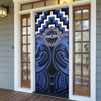 Aotearoa Ngati Tuwharetoa Personalised Door Cover Maori Iwi Poutama Puhoro Tattoo LT14 - Polynesian Pride