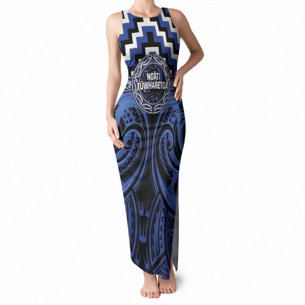 Aotearoa Ngati Tuwharetoa Personalised Tank Maxi Dress Maori Iwi Poutama Puhoro Tattoo